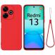 Защитный чехол Deexe Silicone Case для Xiaomi Redmi 13 - Red (358904R). Фото 1 из 7