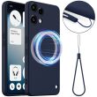 Защитный чехол Deexe Silicone Case with MagSafe для Nothing Phone (3a) Lite - Dark Blue (405411DB)