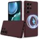 Защитный чехол Deexe Silicone Case with MagSafe для Samsung Galaxy S25 Ultra (S938) - Wine Red (379511WR). Фото 2 из 9