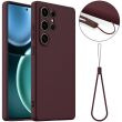 Защитный чехол Deexe Silicone Case with MagSafe для Samsung Galaxy S25 Ultra (S938) - Wine Red (379511WR)