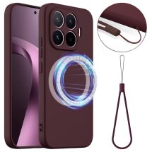 Защитный чехол Deexe Silicone Case with MagSafe для Xiaomi 17T - Wine Red: фото 1 из 9