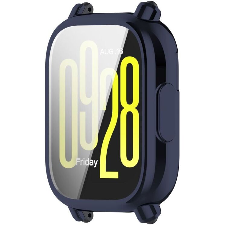 Защитный чехол Deexe Silicone Frame для Xiaomi Redmi Watch 5 Active - Midnight Blue: фото 2 из 7