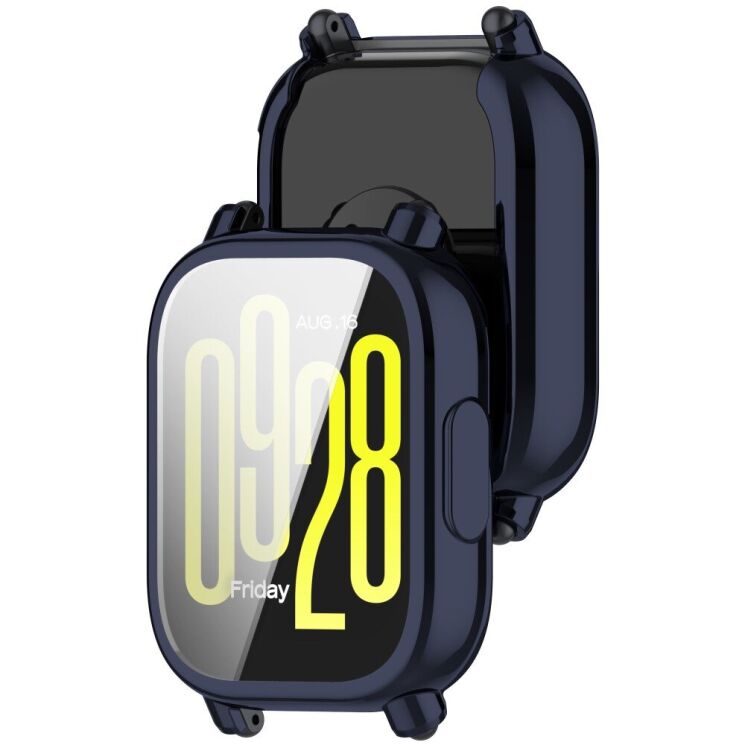Защитный чехол Deexe Silicone Frame для Xiaomi Redmi Watch 5 Active - Midnight Blue: фото 6 из 7
