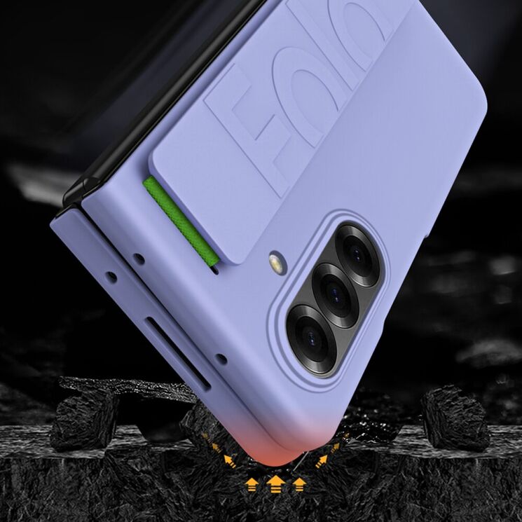 Захисний чохол Deexe Silicone Grip для Samsung Galaxy Fold 7 - Purple: фото 5 з 7