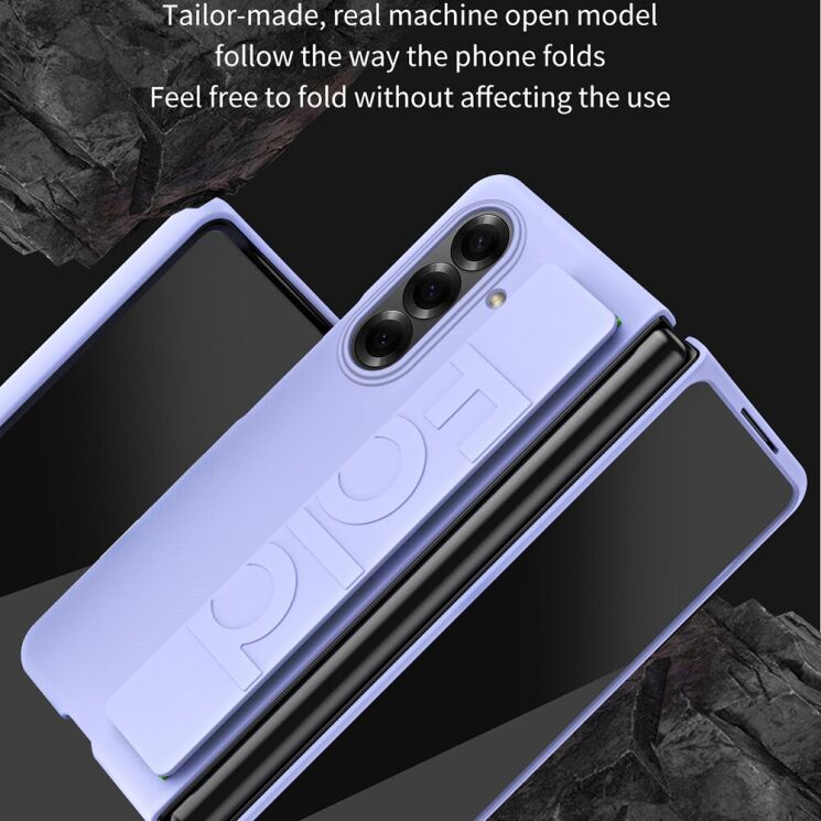 Захисний чохол Deexe Silicone Grip для Samsung Galaxy Fold 7 - Purple: фото 3 з 7