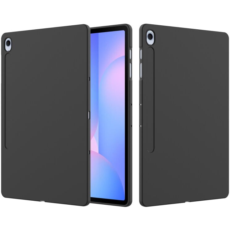 Захисний чохол Deexe Silicone Shell для Samsung Galaxy Tab S10 FE Plus - Black: фото 2 з 8
