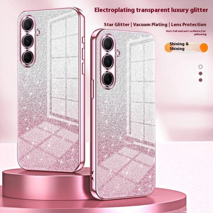 Захисний чохол Deexe Sparkles Cover для Samsung Galaxy A56 (A566) - Pink: фото 3 з 7