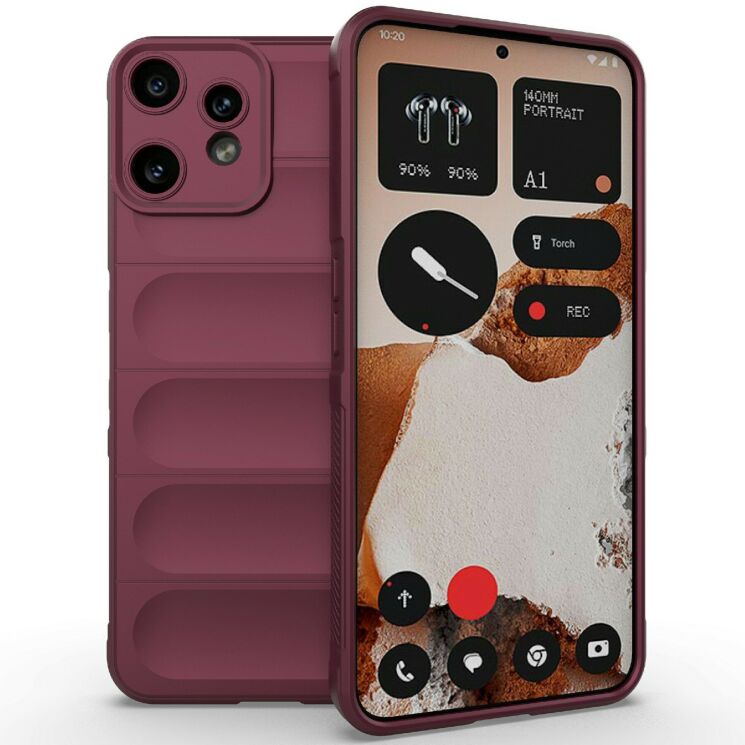 Захисний чохол Deexe Terra Case для Nothing CMF Phone 2 Pro - Wine Red: фото 1 з 6