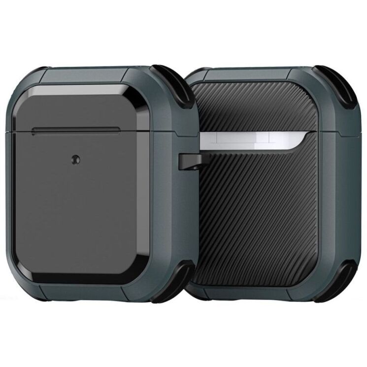 Защитный чехол DUX DUCIS PECA Series для Apple AirPods 1 / 2 - Blackish Green: фото 2 из 18