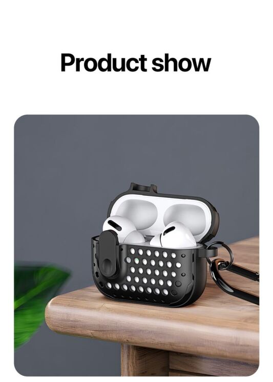 Защитный чехол DUX DUCIS PECM Series для Apple AirPods Pro - Black: фото 15 из 19