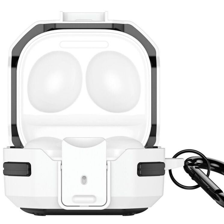 Захисний чохол DUX DUCIS SECF Series для Samsung Galaxy Buds Live / Buds Pro / Buds 2 / Buds 2 Pro / Buds FE - White: фото 2 з 11