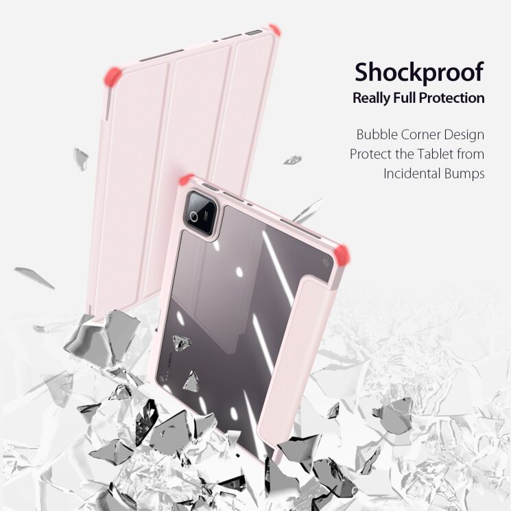 Захисний чохол DUX DUCIS TOBY Series для Xiaomi Pad 8 Pro / Pad 8 / Pad 7 Pro / Pad 7 - Pink: фото 10 з 11