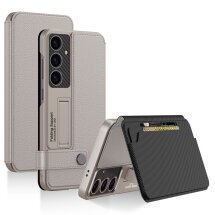 Защитный чехол GKK Card Holder для Samsung Galaxy S25 (S931) - Titanium Grey: фото 1 из 8