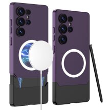 Защитный чехол GKK Magnetic Dip Case для Samsung Galaxy S24 Ultra (S928) - Purple: фото 1 из 6