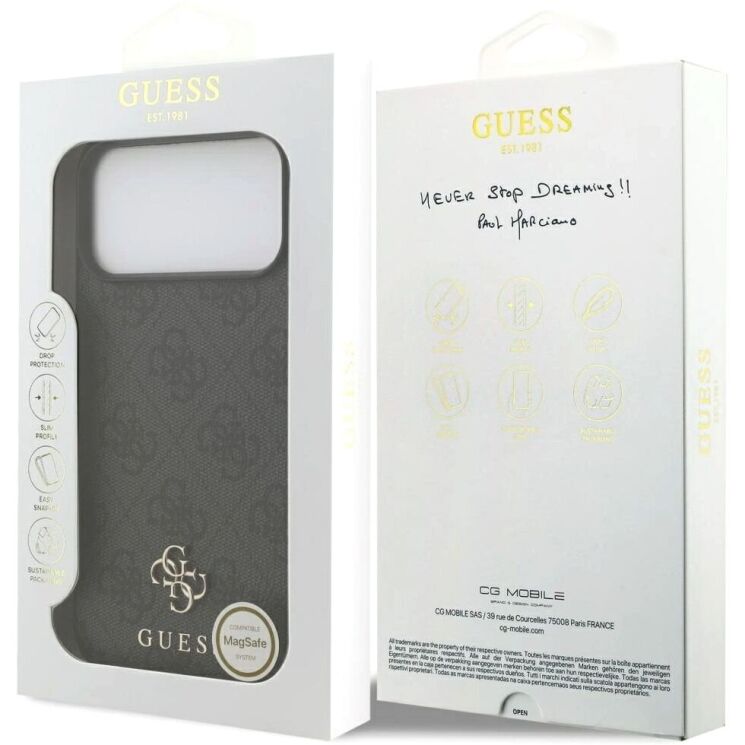 Захисний чохол Guess 4G Small Classic Logo MagSafe для iPhone 17 Pro Max (GUHMP17XP4SM4MK) - Black: фото 8 з 8