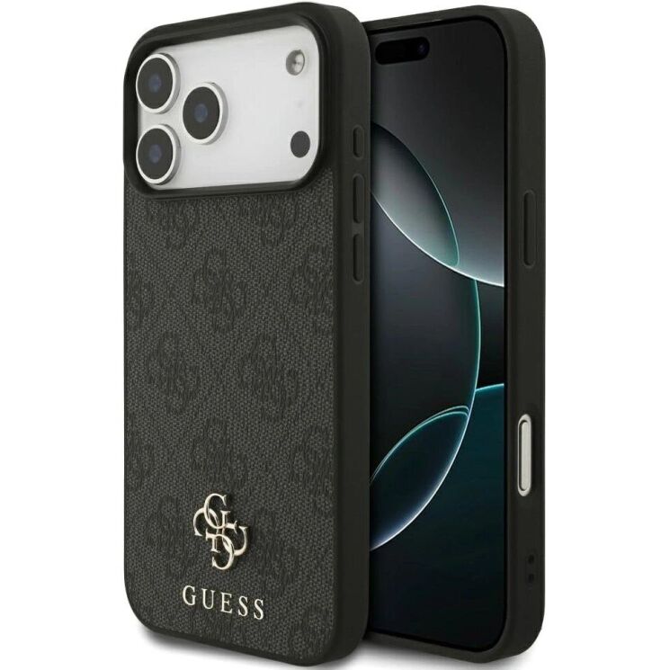 Захисний чохол Guess 4G Small Classic Logo MagSafe для iPhone 17 Pro Max (GUHMP17XP4SM4MK) - Black: фото 1 з 8
