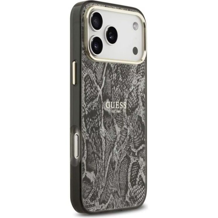 Защитный чехол Guess Python Pattern MagSafe для iPhone 17 Pro Max (GUHMP17XHIMPYGK) - Black (411146B) Защитный чехол Guess Python Pattern MagSafe для iPhone 17 Pro Max (GUHMP17XHIMPYGK) - Black: фото 4 из 7