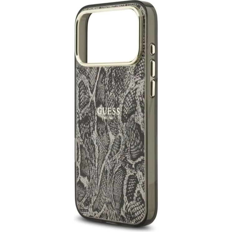 Защитный чехол Guess Python Pattern MagSafe для iPhone 17 Pro Max (GUHMP17XHIMPYGK) - Black (411146B) Защитный чехол Guess Python Pattern MagSafe для iPhone 17 Pro Max (GUHMP17XHIMPYGK) - Black: фото 5 из 7