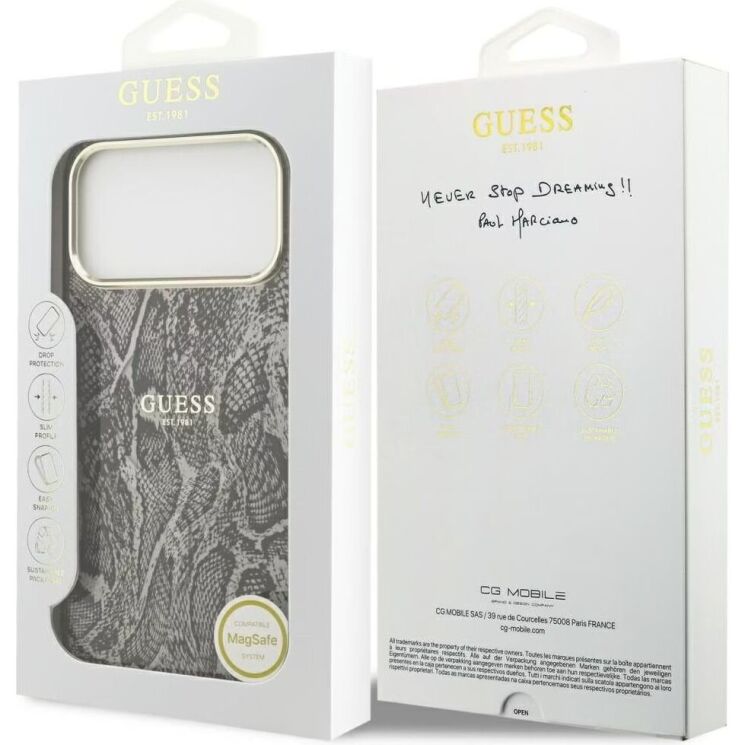 Защитный чехол Guess Python Pattern MagSafe для iPhone 17 Pro Max (GUHMP17XHIMPYGK) - Black (411146B) Защитный чехол Guess Python Pattern MagSafe для iPhone 17 Pro Max (GUHMP17XHIMPYGK) - Black: фото 7 из 7
