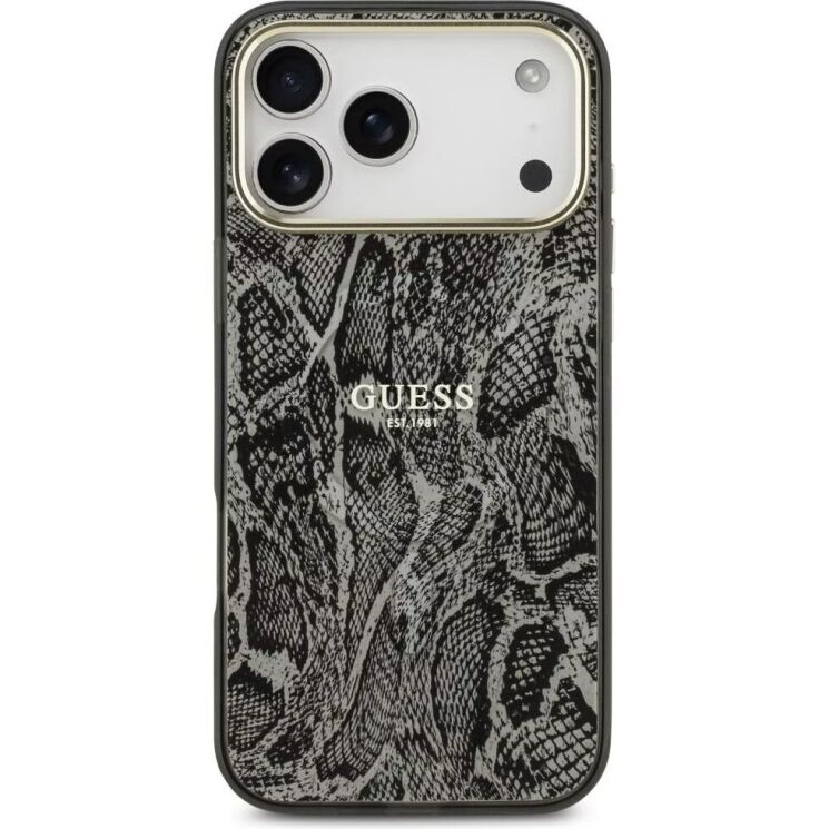 Защитный чехол Guess Python Pattern MagSafe для iPhone 17 Pro Max (GUHMP17XHIMPYGK) - Black (411146B) Защитный чехол Guess Python Pattern MagSafe для iPhone 17 Pro Max (GUHMP17XHIMPYGK) - Black: фото 3 из 7