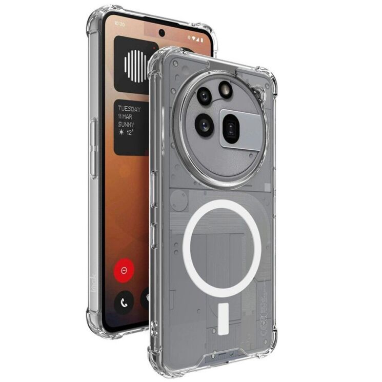 Защитный чехол IMAK Space Shield MagSafe для Nothing Phone (3a) Pro - Transparent: фото 2 из 11