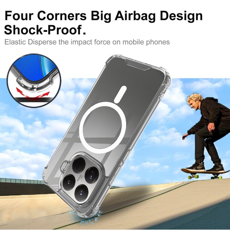 Защитный чехол IMAK Space Shield MagSafe для Xiaomi 15T Pro - Transparent: фото 5 из 10