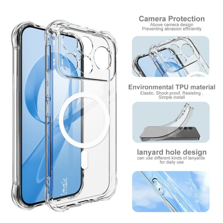 Защитный чехол IMAK Space Shield MagSafe для Xiaomi Poco F8 Ultra - Transparent (403461T) Защитный чехол IMAK Space Shield MagSafe для Xiaomi Poco F8 Ultra - Transparent: фото 7 из 11