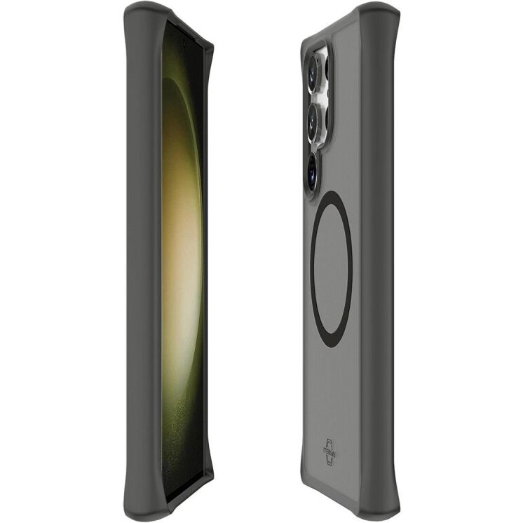 Защитный чехол ItSkins Hybrid R Frost with MagSafe для Samsung Galaxy S23 Plus (S916) SGCP-HMFRT-BLCK - Black: фото 2 из 6