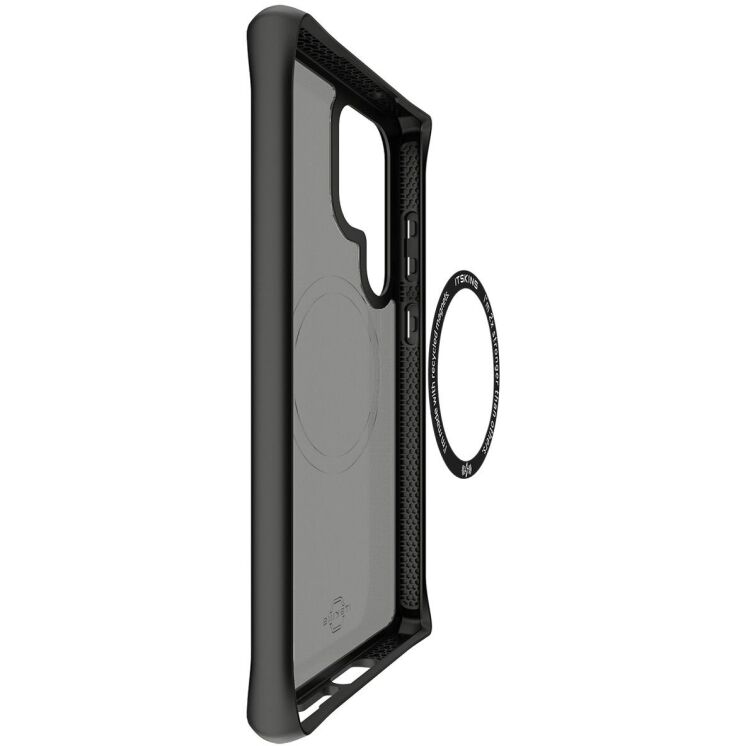 Защитный чехол ItSkins Hybrid R Frost with MagSafe для Samsung Galaxy S23 Plus (S916) SGCP-HMFRT-BLCK - Black: фото 4 из 6