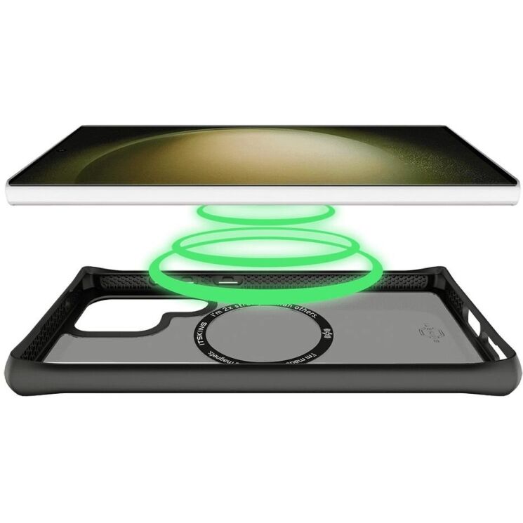 Защитный чехол ItSkins Hybrid R Frost with MagSafe для Samsung Galaxy S23 Plus (S916) SGCP-HMFRT-BLCK - Black: фото 5 из 6
