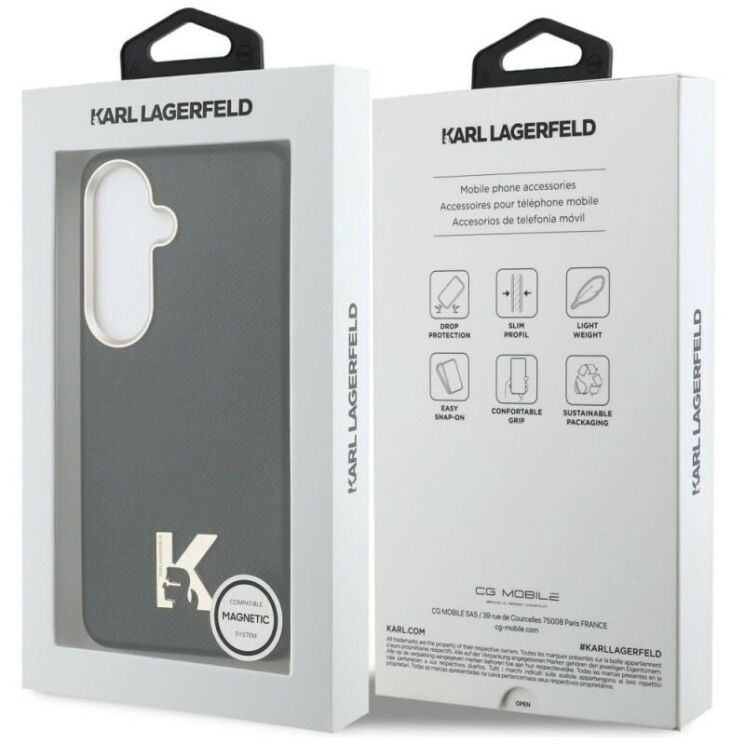 Защитный чехол Karl Lagerfeld K Metal Logo MagSafe для Samsung Galaxy S26 (S942) KLHMS26S5PGFKHGK - Black: фото 8 из 8