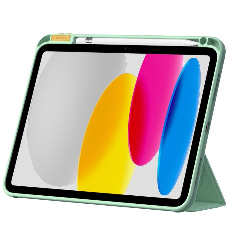Защитный чехол NILLKIN Bevel Leather Case для Apple iPad 10.9 (2022) / iPad 11 (2025) - Green: фото 5 из 23