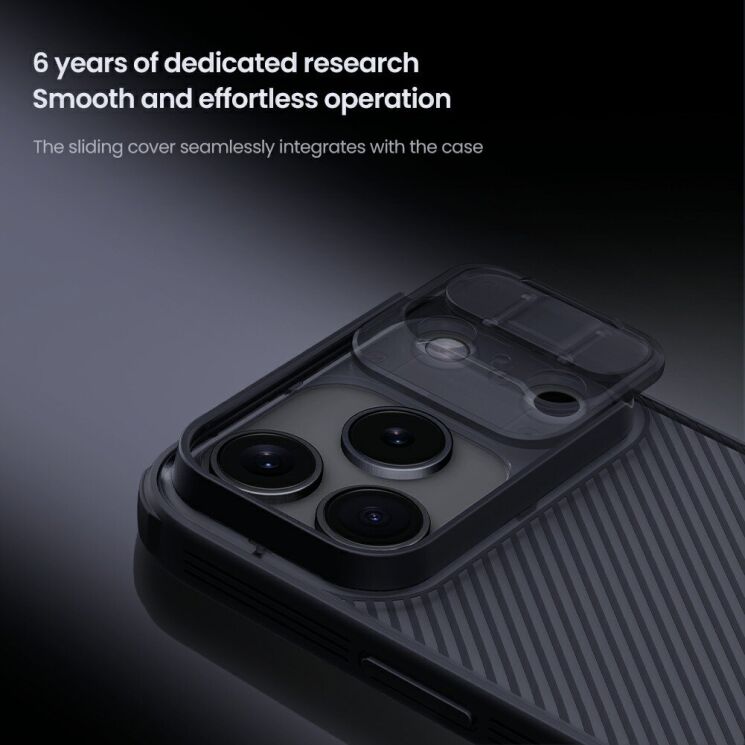 Защитный чехол NILLKIN CamShield Pro (Clear Version) для iPhone 18 Pro Max - Grey: фото 8 из 17