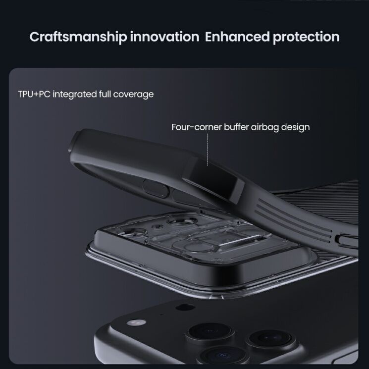 Защитный чехол NILLKIN CamShield Pro (Clear Version) для iPhone 18 Pro Max - Grey: фото 9 из 17