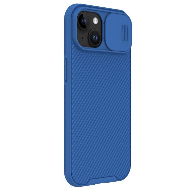 Защитный чехол NILLKIN CamShield Pro Magnetic для Apple iPhone 15 - Blue: фото 3 из 13