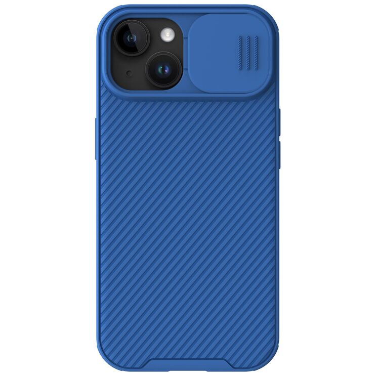 Защитный чехол NILLKIN CamShield Pro Magnetic для Apple iPhone 15 - Blue: фото 1 из 13