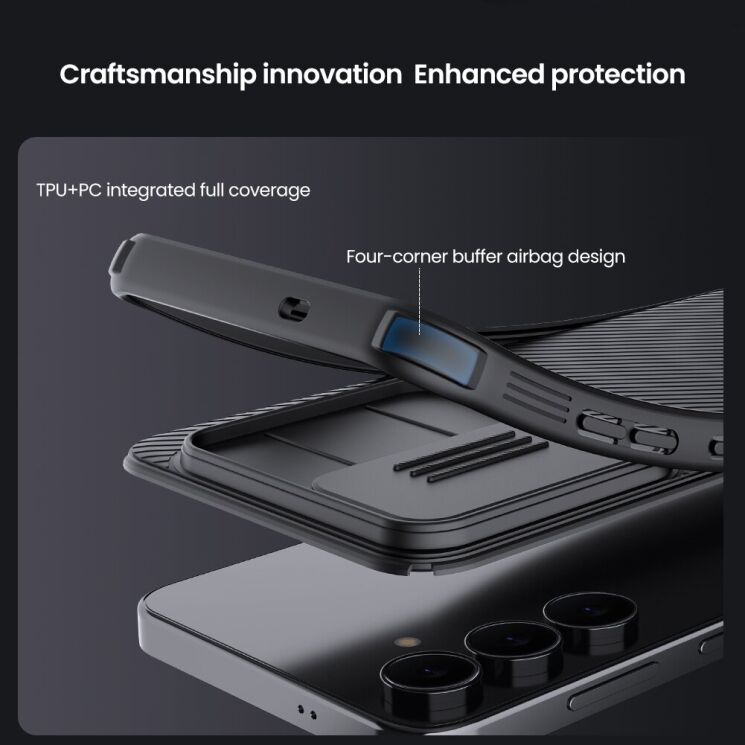 Защитный чехол NILLKIN CamShield Pro (with MagSafe Support) для Samsung Galaxy S25 FE (S731) - Black: фото 9 из 15