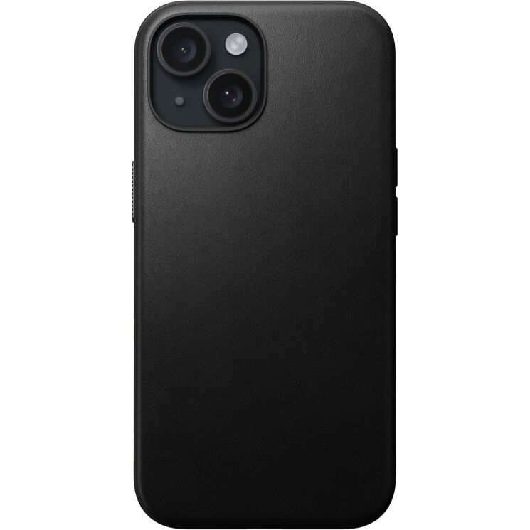 Защитный чехол Nomad Modern Leather Case для Apple iPhone 15 - Black: фото 1 из 14
