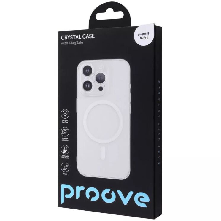 Защитный чехол Proove Crystal Case with MagSafe для Apple iPhone 14 Pro - Transparent: фото 2 из 5