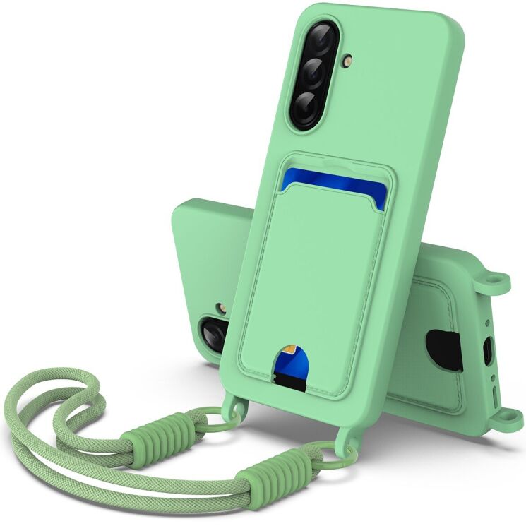 Захисний чохол Reframe Silicone Holder для Samsung Galaxy A36 (A366) / A56 (A566) - Green: фото 1 з 7