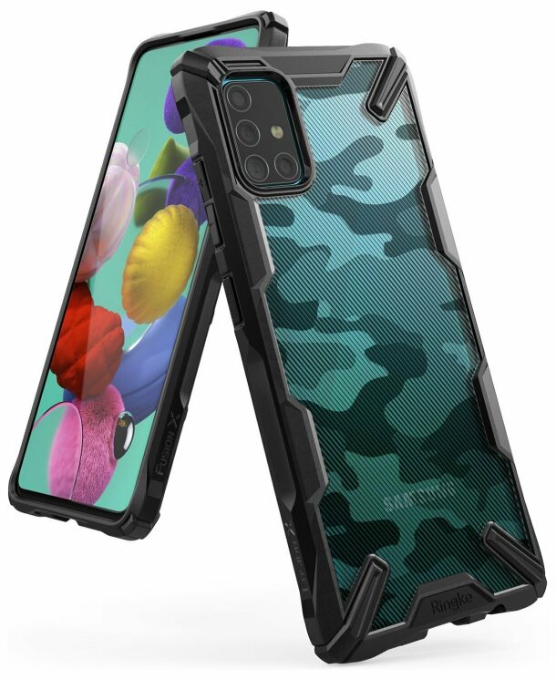 Защитный чехол RINGKE Fusion X для Samsung Galaxy A51 (А515) - Camo Black: фото 1 из 7