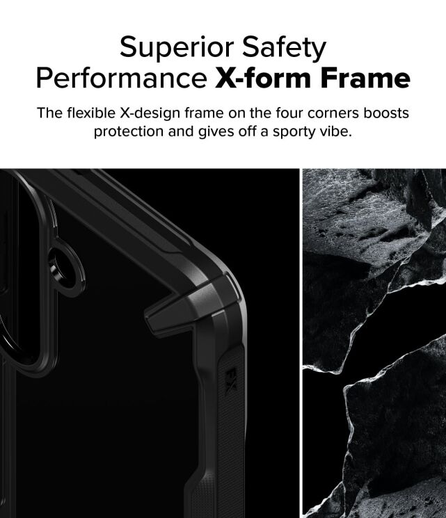 Захисний чохол Ringke Fusion X для Samsung Galaxy S25 Plus (S936) 8800274968660 - Black: фото 4 з 14