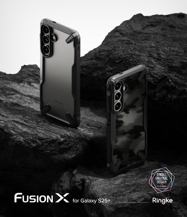 Захисний чохол Ringke Fusion X для Samsung Galaxy S25 Plus (S936) 8800274968660 - Black: фото 2 з 14