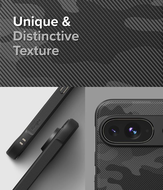Защитный чехол Ringke Onyx Design для Google Pixel 9 (8809961789397) - Camo Black: фото 4 из 15