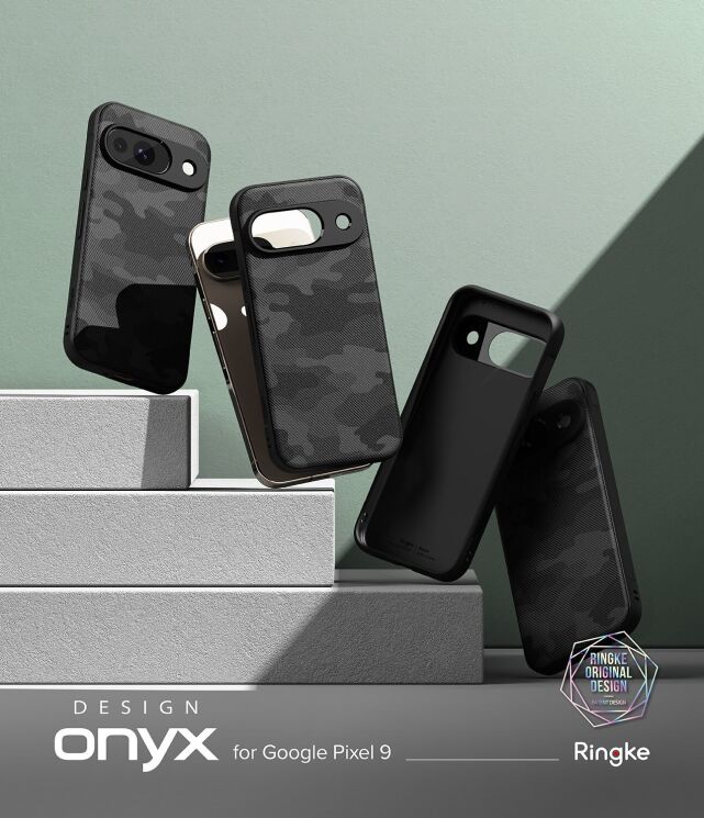 Защитный чехол Ringke Onyx Design для Google Pixel 9 (8809961789397) - Camo Black: фото 2 из 15