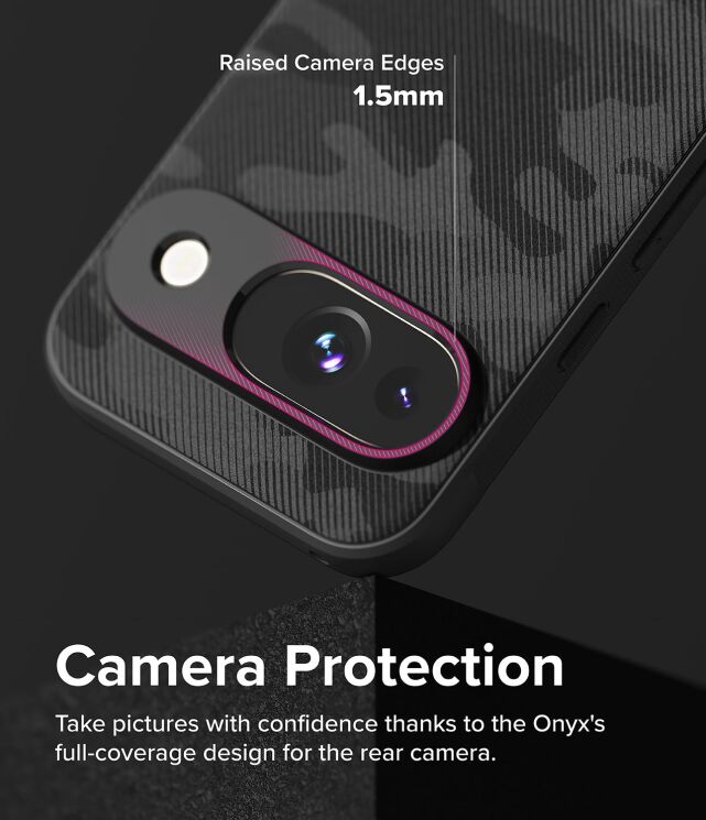 Защитный чехол Ringke Onyx Design для Google Pixel 9 (8809961789397) - Camo Black: фото 5 из 15