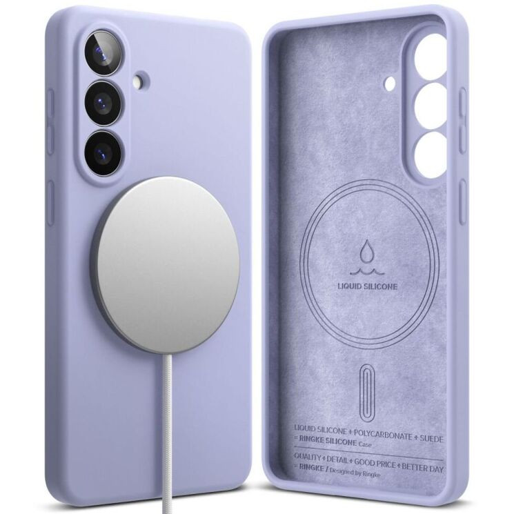 Защитный чехол Ringke Silicone Magnetic для Samsung Galaxy S26 (S942) 8800328815704 - Lavender: фото 1 из 18