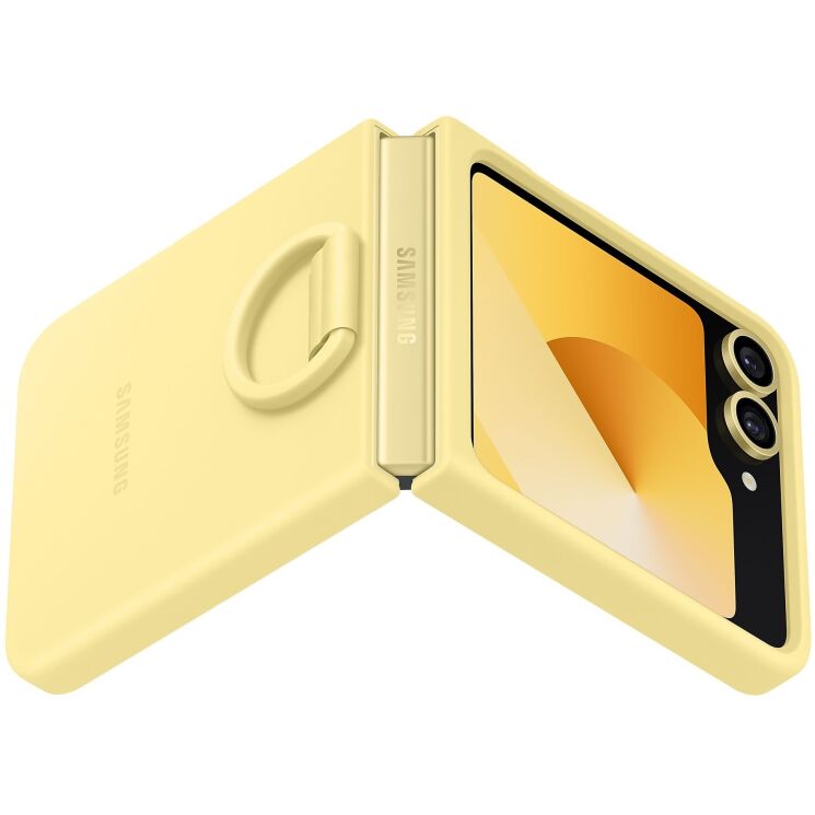 Защитный чехол Silicone Case (FF) для Samsung Galaxy Flip 6 (EF-PF741TYEGUA) - Yellow: фото 3 из 6