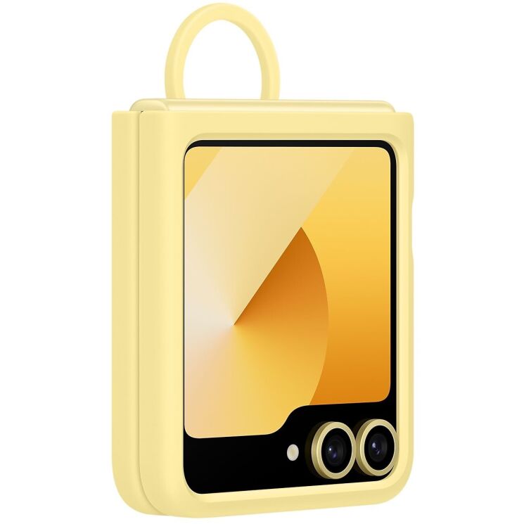 Защитный чехол Silicone Case (FF) для Samsung Galaxy Flip 6 (EF-PF741TYEGUA) - Yellow: фото 5 из 6
