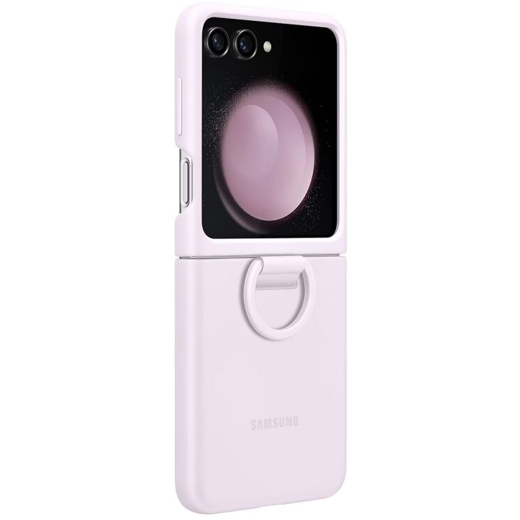 Захисний чохол Silicone Case with Ring для Samsung Galaxy Flip 5 (EF-PF731TVEGUA) - Lavender: фото 1 з 3